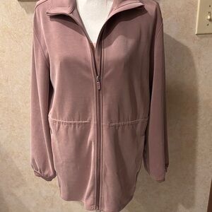 Lululemon Softstream Pink Zip Front Lightweight Jacket, Size Medium